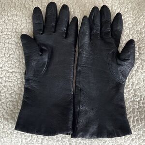 Black Leather Gloves